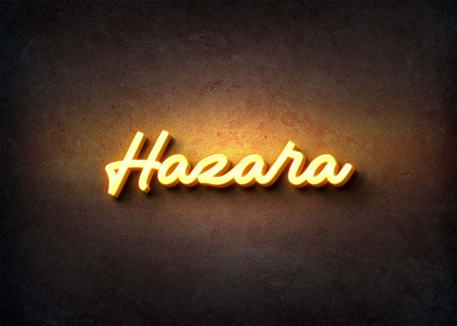 Free photo of Glow Name Profile Picture for Hazara