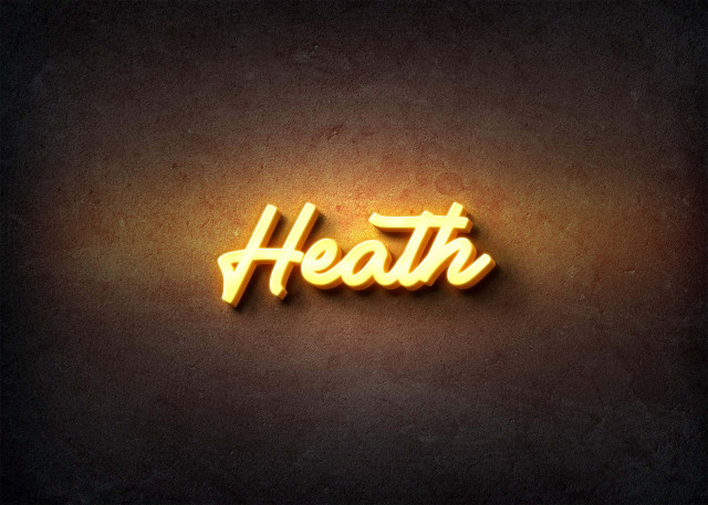 Free photo of Glow Name Profile Picture for Heath