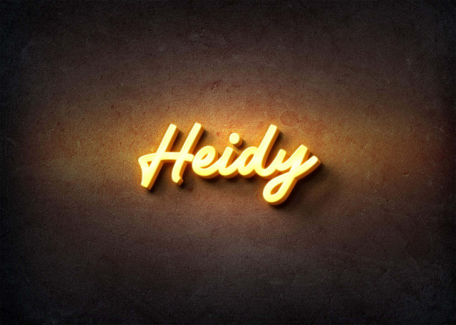 Free photo of Glow Name Profile Picture for Heidy