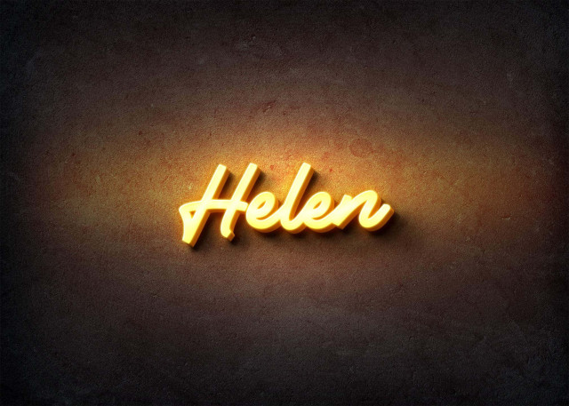 Free photo of Glow Name Profile Picture for Helen