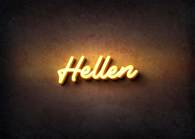 Free photo of Glow Name Profile Picture for Hellen