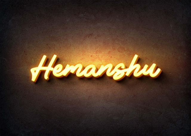 Free photo of Glow Name Profile Picture for Hemanshu