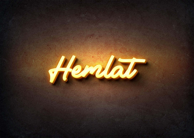 Free photo of Glow Name Profile Picture for Hemlat