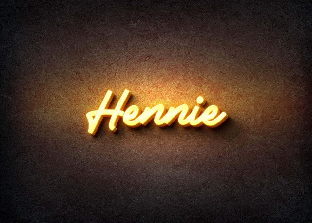 Free photo of Glow Name Profile Picture for Hennie