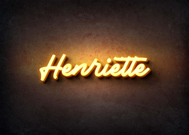 Free photo of Glow Name Profile Picture for Henriette