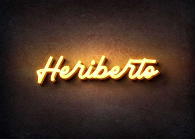 Free photo of Glow Name Profile Picture for Heriberto