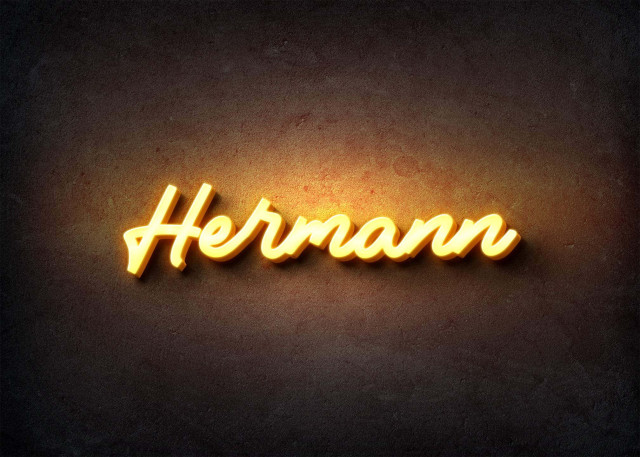 Free photo of Glow Name Profile Picture for Hermann