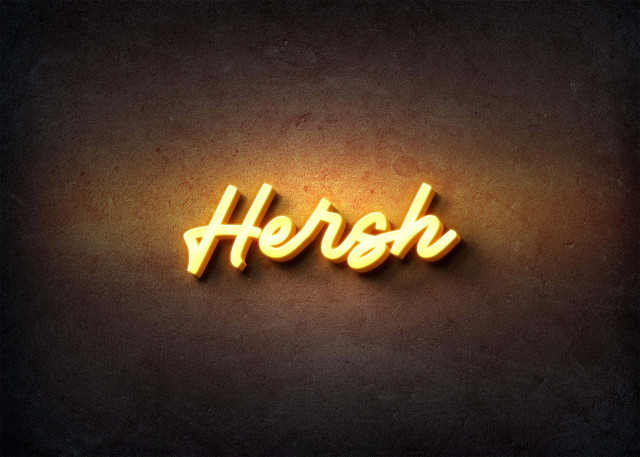 Free photo of Glow Name Profile Picture for Hersh