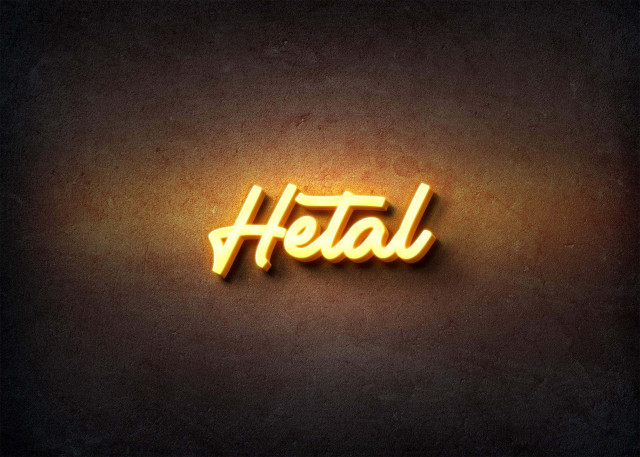 Free photo of Glow Name Profile Picture for Hetal