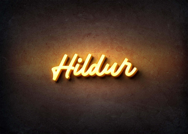 Free photo of Glow Name Profile Picture for Hildur