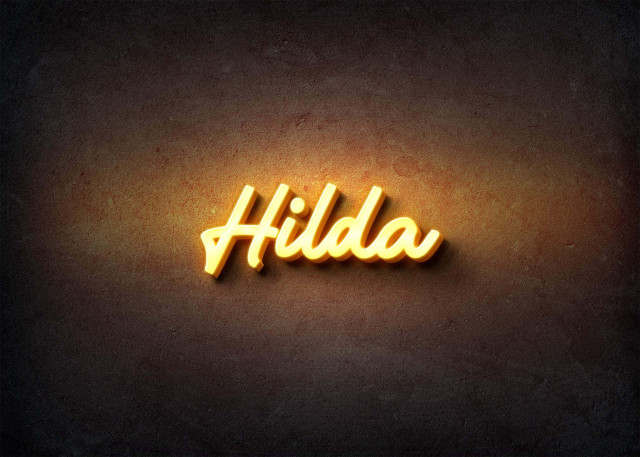 Free photo of Glow Name Profile Picture for Hilda