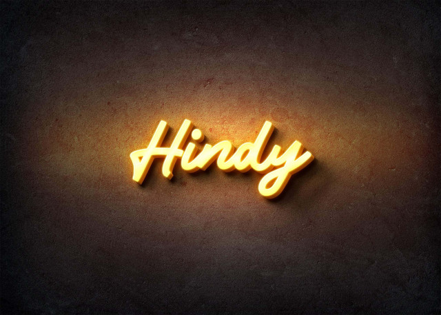 Free photo of Glow Name Profile Picture for Hindy