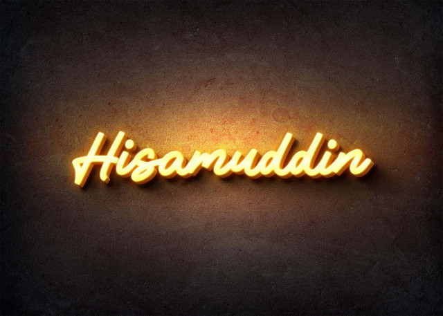 Free photo of Glow Name Profile Picture for Hisamuddin