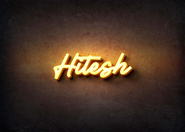 Free photo of Glow Name Profile Picture for Hitesh