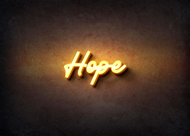 Free photo of Glow Name Profile Picture for Hope
