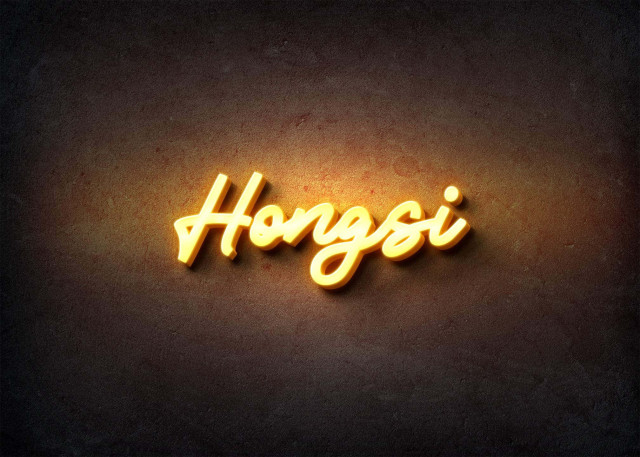 Free photo of Glow Name Profile Picture for Hongsi