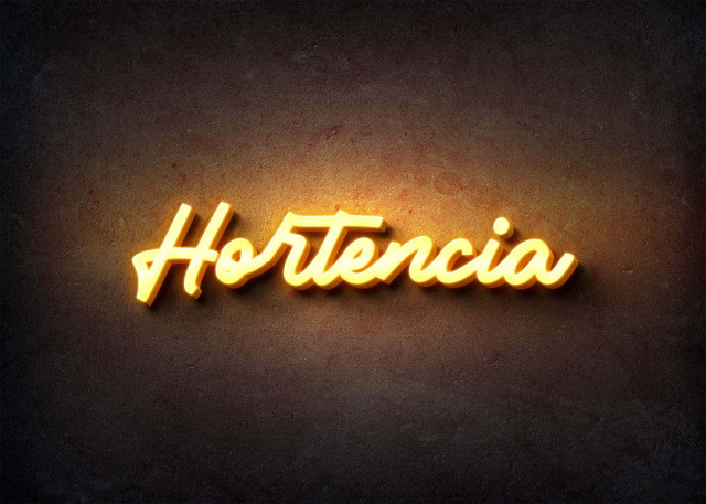 Free photo of Glow Name Profile Picture for Hortencia