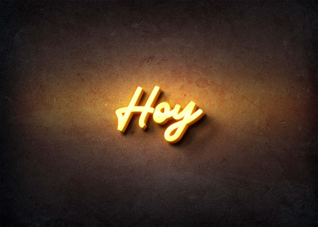 Free photo of Glow Name Profile Picture for Hoy