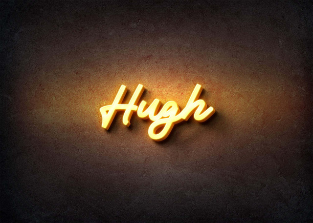 Free photo of Glow Name Profile Picture for Hugh