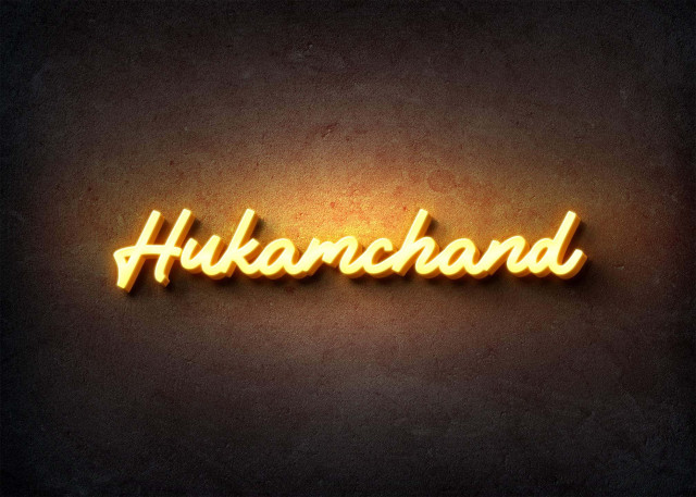 Free photo of Glow Name Profile Picture for Hukamchand