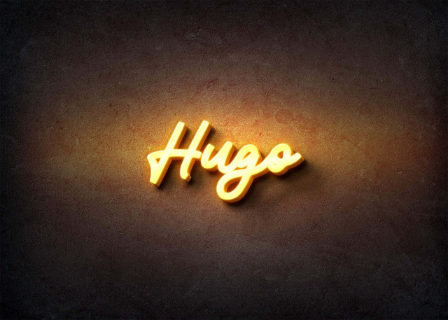 Free photo of Glow Name Profile Picture for Hugo