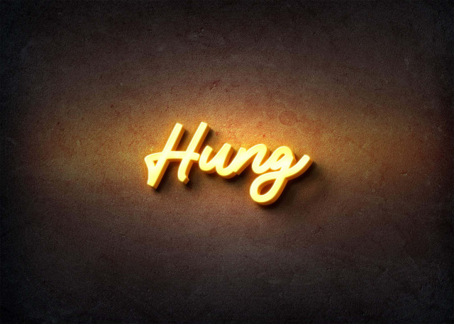 Free photo of Glow Name Profile Picture for Hung