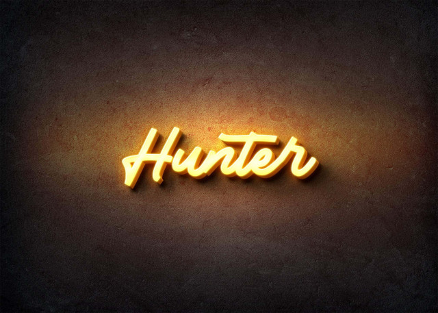 Free photo of Glow Name Profile Picture for Hunter