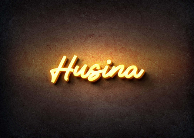 Free photo of Glow Name Profile Picture for Husina