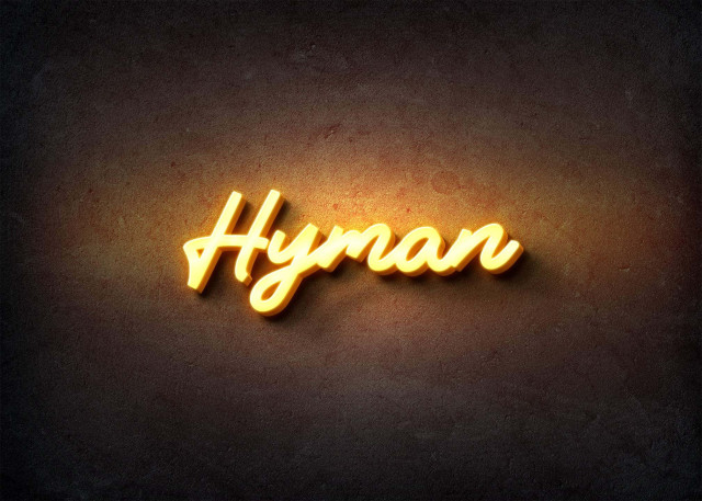 Free photo of Glow Name Profile Picture for Hyman