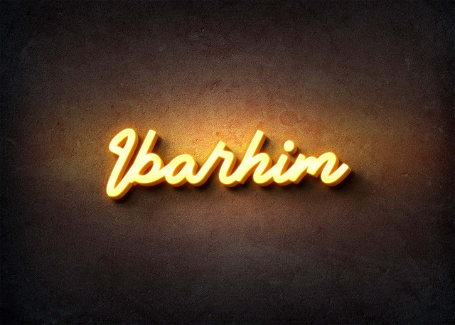Free photo of Glow Name Profile Picture for Ibarhim
