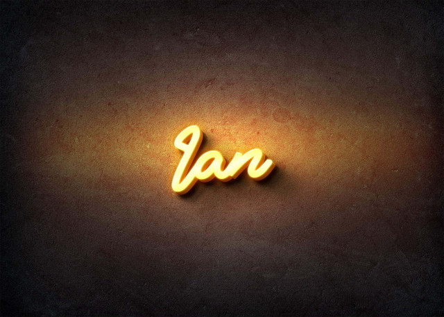 Free photo of Glow Name Profile Picture for Ian