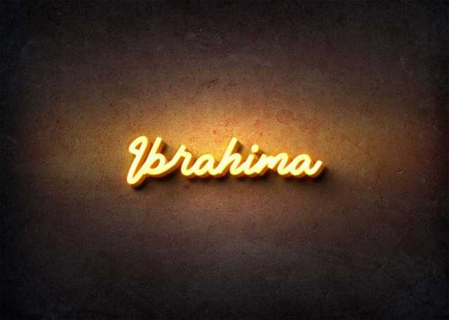 Free photo of Glow Name Profile Picture for Ibrahima