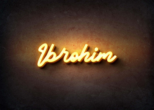 Free photo of Glow Name Profile Picture for Ibrohim