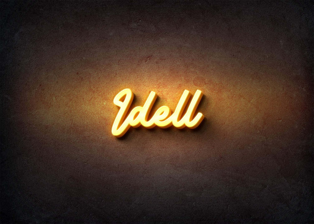 Free photo of Glow Name Profile Picture for Idell