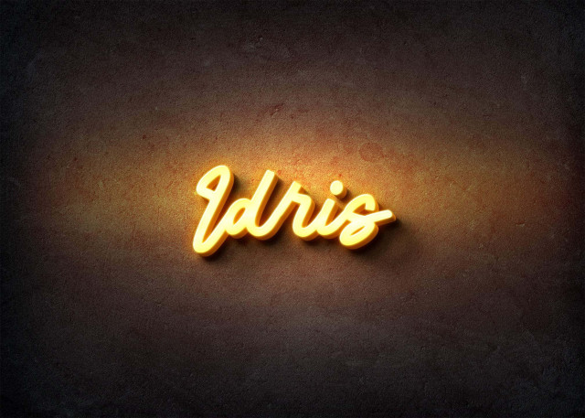 Free photo of Glow Name Profile Picture for Idris