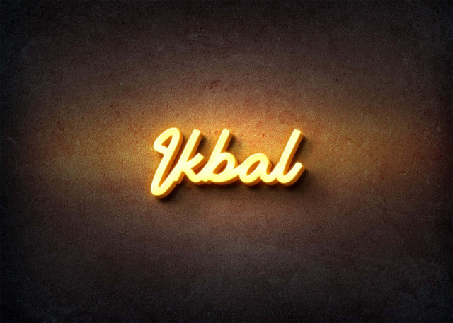 Free photo of Glow Name Profile Picture for Ikbal