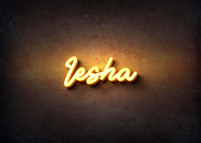 Free photo of Glow Name Profile Picture for Iesha