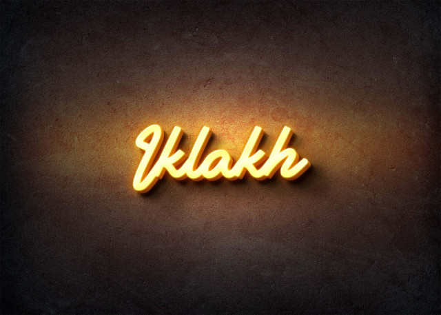 Free photo of Glow Name Profile Picture for Iklakh