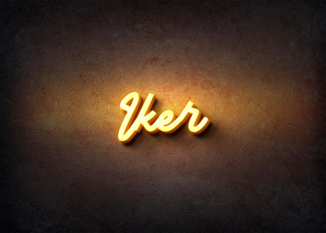 Free photo of Glow Name Profile Picture for Iker
