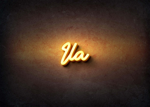 Free photo of Glow Name Profile Picture for Ila
