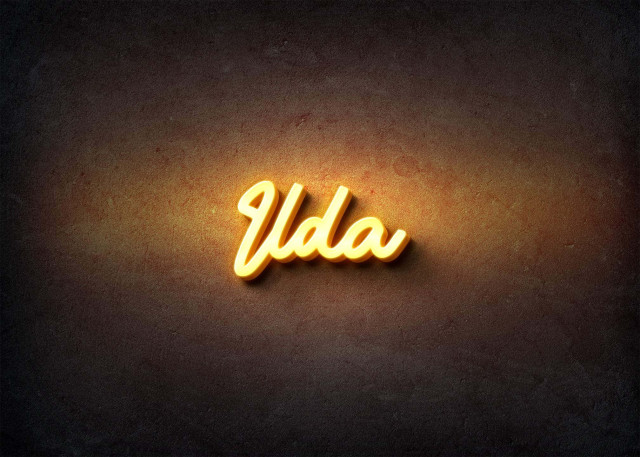 Free photo of Glow Name Profile Picture for Ilda