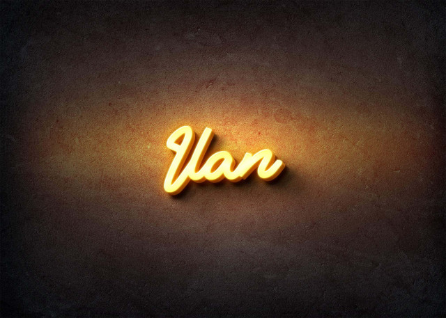 Free photo of Glow Name Profile Picture for Ilan