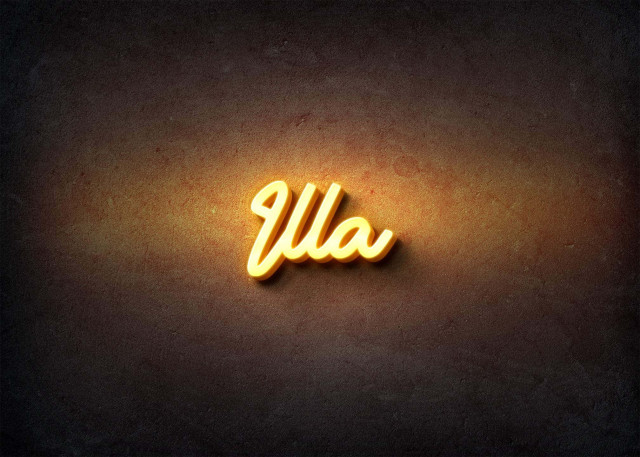 Free photo of Glow Name Profile Picture for Illa