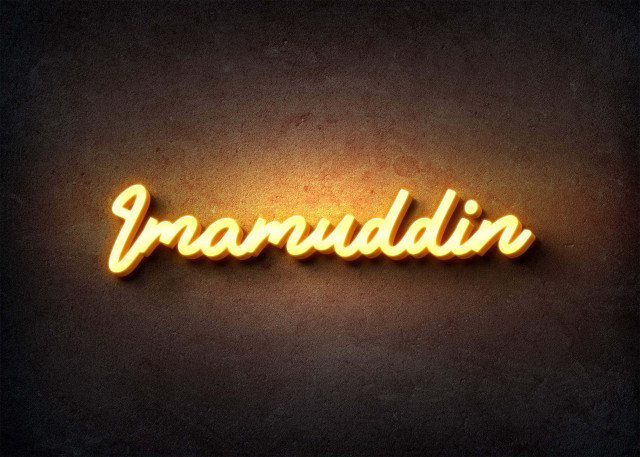 Free photo of Glow Name Profile Picture for Imamuddin