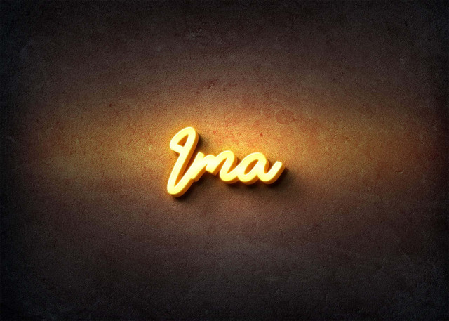 Free photo of Glow Name Profile Picture for Ima