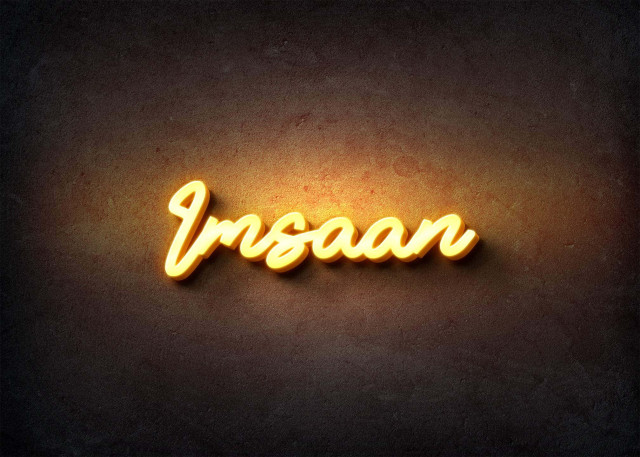 Free photo of Glow Name Profile Picture for Imsaan