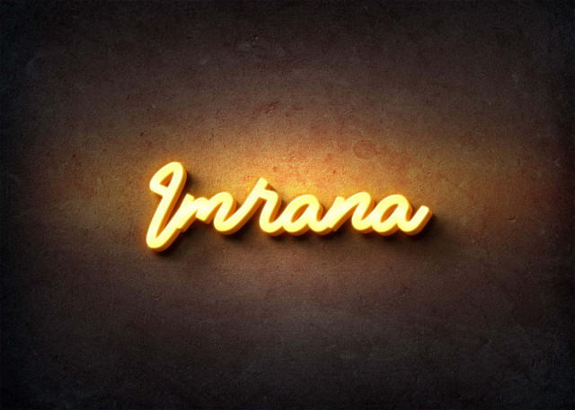 Free photo of Glow Name Profile Picture for Imrana