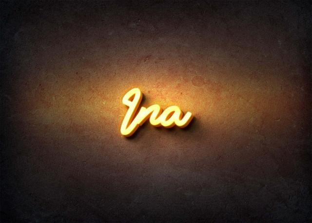 Free photo of Glow Name Profile Picture for Ina