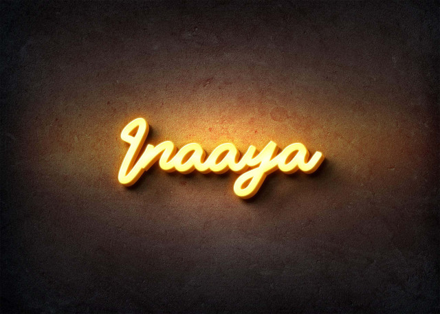 Free photo of Glow Name Profile Picture for Inaaya