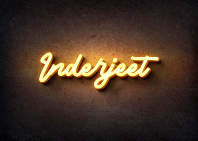 Free photo of Glow Name Profile Picture for Inderjeet